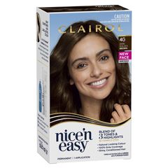 Thuốc nhuộm tóc vĩnh viễn Clairol Nice N Easy 4G Dark Golden Brown