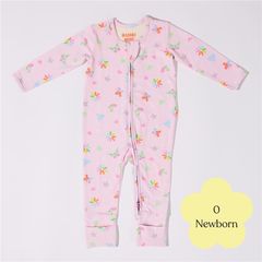 Bambi Mini Co. Wrigglesuit 0 Newborn Pink Festival Bloom