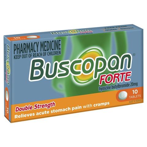 Buscopan Forte Giảm đau bụng do chuột rút 20mg Viên 10 gói
