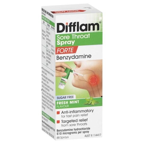 Thuốc xịt trị viêm họng Difflam Forte 88 lần xịt 15mL