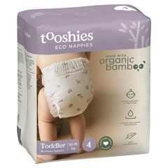 Tã Tooshies Eco với chất liệu tre hữu cơ cỡ 4 cho trẻ mới biết đi từ 10-15kg, gói 18 chiếc Chỉ bán trực tuyến