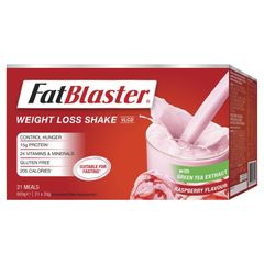 Naturopathica Fatblaster Weight Loss Shake Raspberry 21 x 33g Gói Kích thước độc quyền