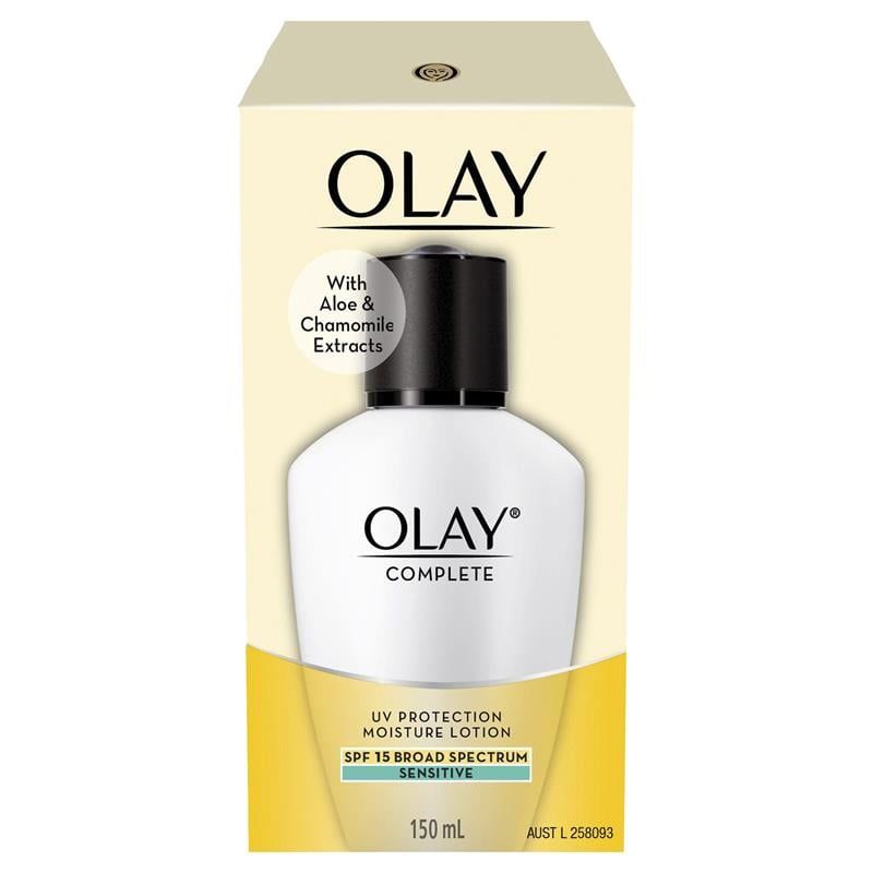 Kem dưỡng ẩm chống nắng Olay Complete UV Protection Lotion dành cho da nhạy cảm SPF15 150mL