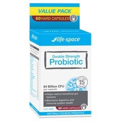 Viên uống bổ sung lợi khuẩn Life-Space Double Strength Probiotic 60 viên Kích thước độc quyền