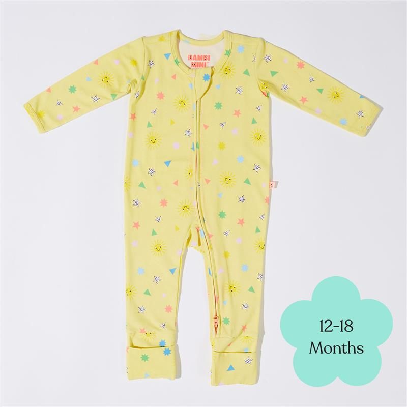 Bambi Mini Co. Wrigglesuit 12-18 tháng (có chân bám chắc) Elfin Yellow