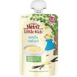 Heinz Little Kids Vanilla Custard Túi Đựng Thực Phẩm Cho Bé 1-3 Tuổi 120g