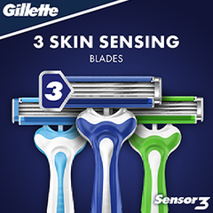 Gillette Sensor 3 dùng một lần cho nam, gói 4