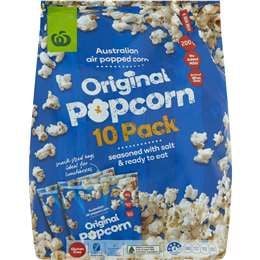 Gói 10 gói bỏng ngô không chứa gluten gốc của Woolworths