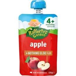 Rafferty's Garden Apple Puree & Nothing Else Túi đựng thức ăn trẻ em trên 4 tháng 120g