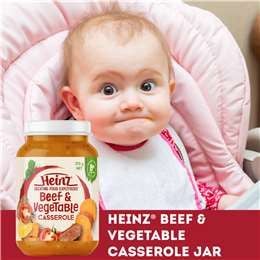 Hũ Thực Phẩm Thịt Bò Và Rau Củ Heinz Cho Bé 8 Tháng Tuổi 170g