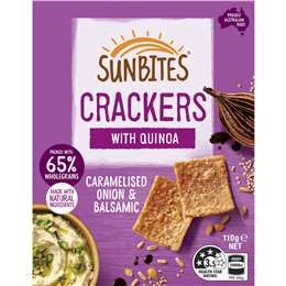 Sunbites Hành tây caramen & Bánh quy diêm mạch balsamic Share Pack 110