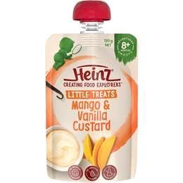 Túi Đựng Thức Ăn Cho Bé Heinz Mango & Vanilla Custard 8 Tháng Hơn 120g