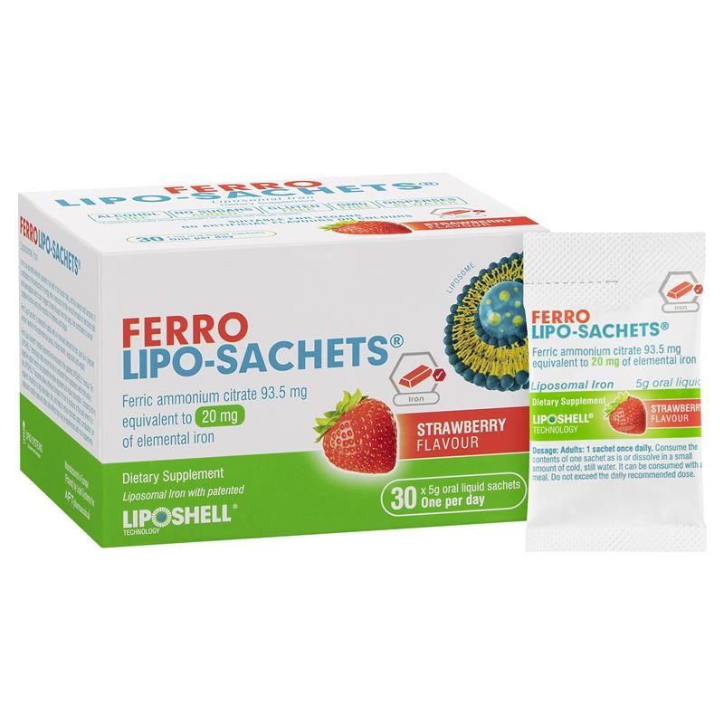 Lipo-Sachets Ferro Strawberry 5g 30 Gói