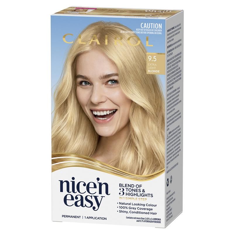 Thuốc nhuộm tóc vĩnh viễn Clairol Nice N Easy 9.5 Extra Light Blonde