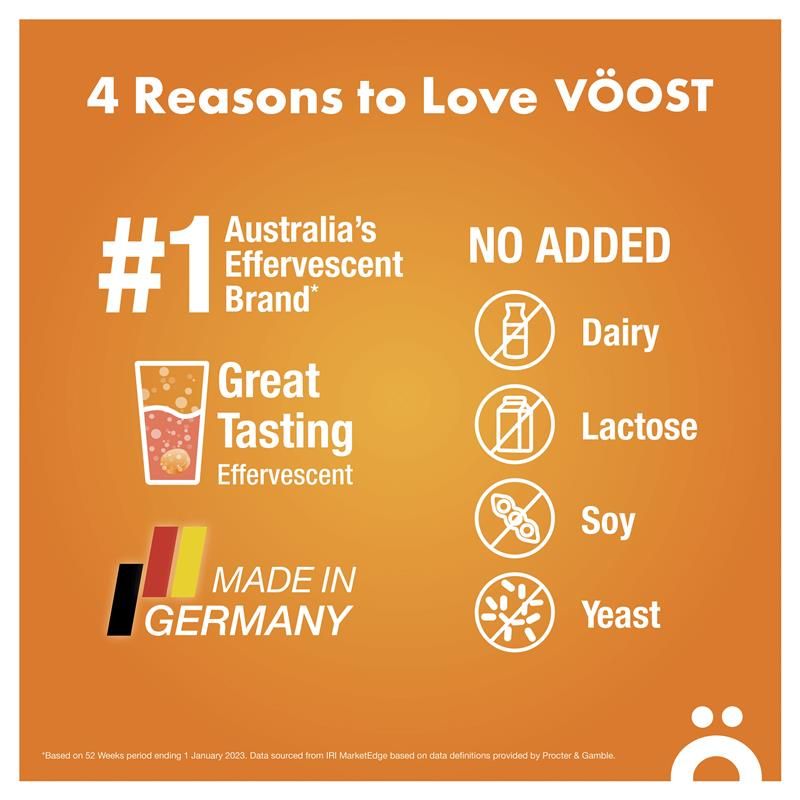 Voost Vitamin C Sủi Bọt 60 Gói Kích Thước Độc Quyền