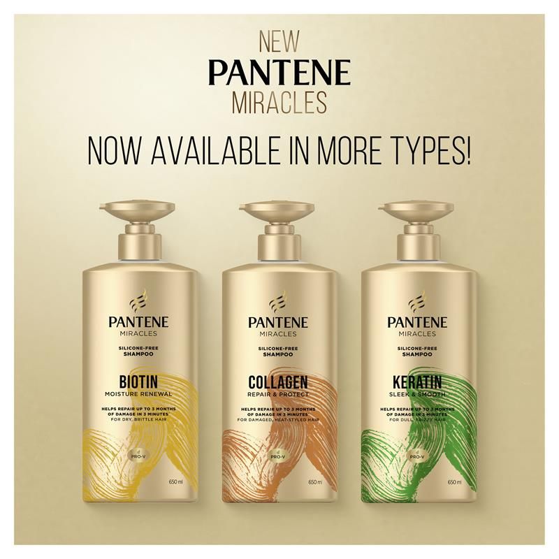 Dầu gội Pantene Miracles Biotin Daily Moisture Renew 650ml