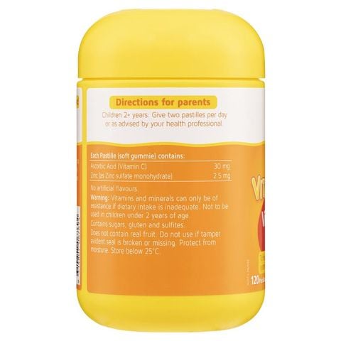 Nature's Way Kids Smart Vita Gummies Vitamin C + Zinc 120s Dành Cho Trẻ Em
