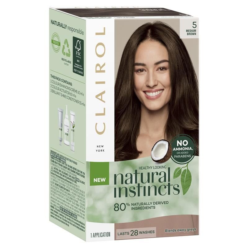 Natural Instincts 5 Hazelnut, Medium Brown Thuốc nhuộm tóc bán vĩnh viễn