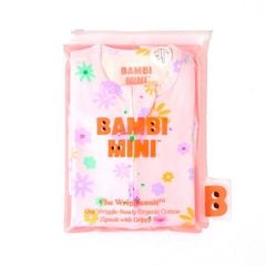 Bambi Mini Co. Wrigglesuit bé gái màu hồng neon hoa 0 sơ sinh