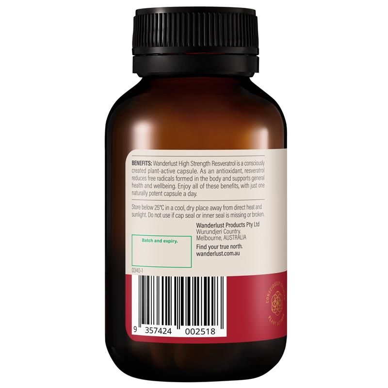 Wanderlust Resveratrol 60 viên nang