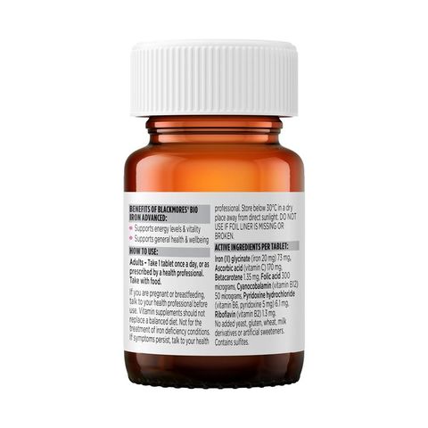 Blackmores Bio Iron Advanced 30 Viên