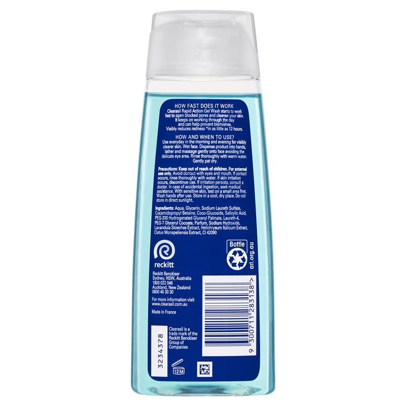 Sữa rửa mặt dạng gel Clearasil Ultra Rapid Action 200 ml