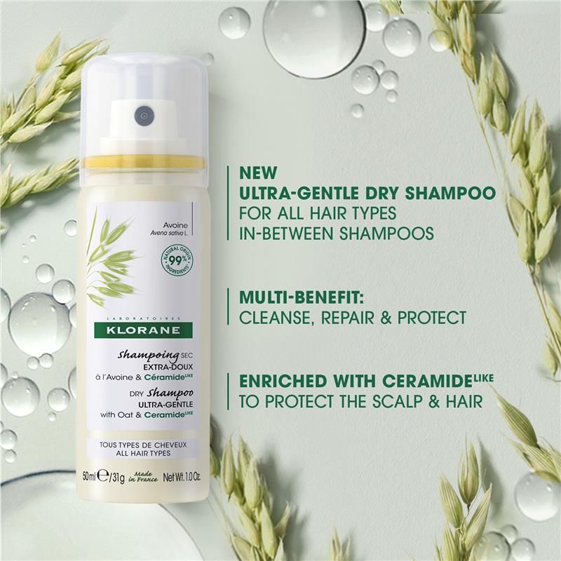 Dầu Gội Khô Klorane Với Yến Mạch & Ceramide 50ml
