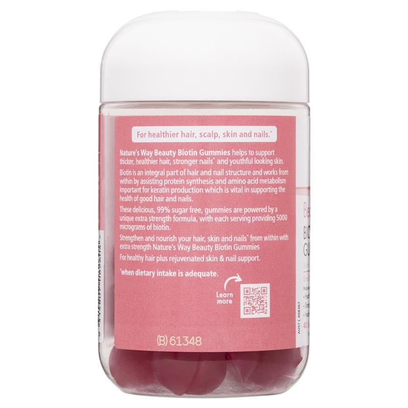 Kẹo dẻo Nature's Way Beauty Biotin Gummies 40 viên