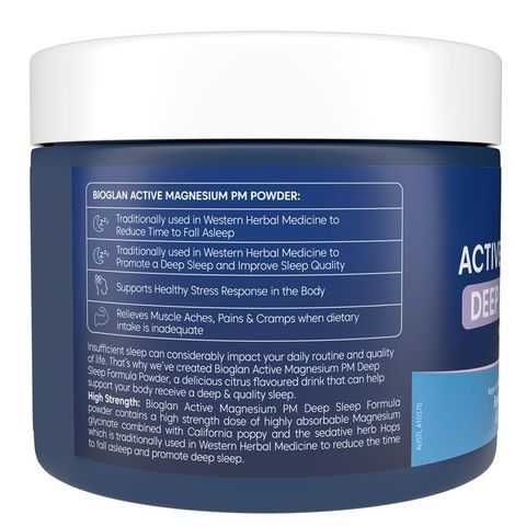Bioglan Active Magiê PM Công thức ngủ sâu 240g