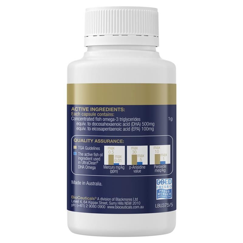 Viên nang BioCeuticals UltraClean® DHA Omega 60 viên