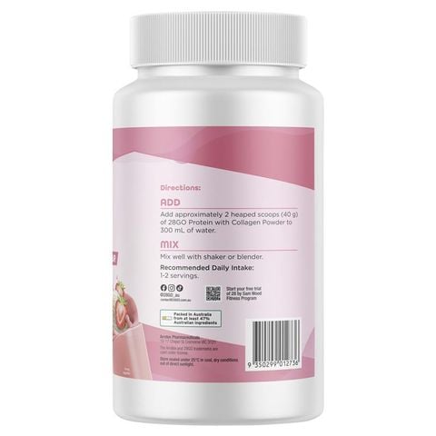28GO Protein Với Collagen Dâu Tây & Kem 800g