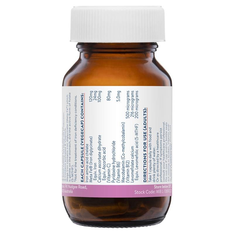 Ethical Nutrients Mega Iron với Vitamin B hoạt hóa 30 viên nang