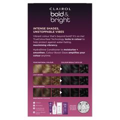 Thuốc nhuộm tóc vĩnh viễn Clairol Bold & Bright 20 Midnight Black