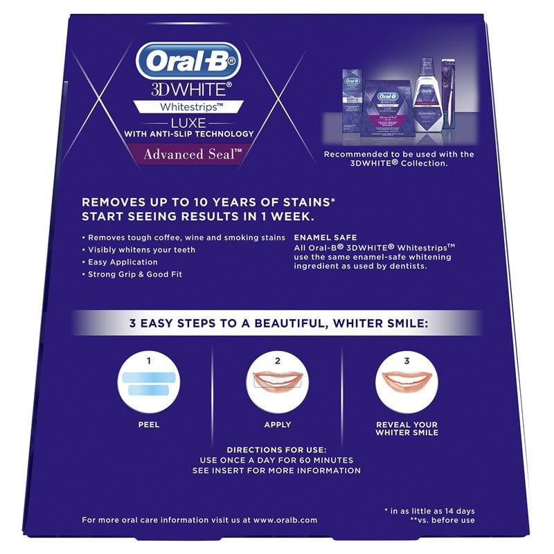 Oral B 3D White Luxe Advanced Seal 14 Phương pháp làm trắng răng