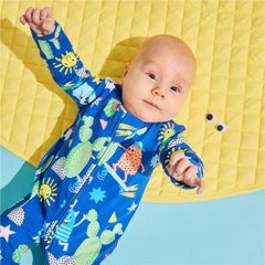 Bambi Mini Co. Wrigglesuit 3-6 tháng Beaucoup Blue