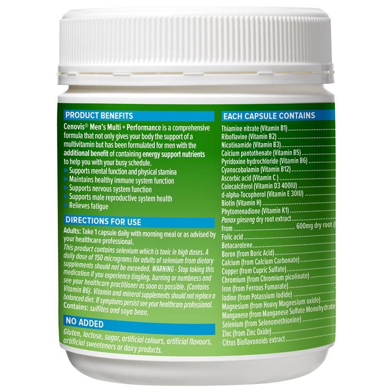 Cenovis Once Daily Mens Multi + Performance 150 viên nang