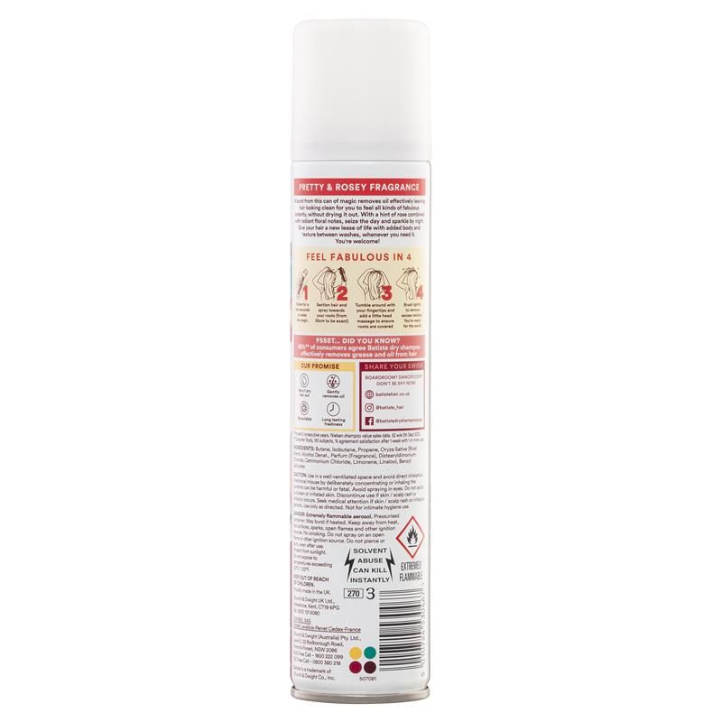 Dầu gội khô Batiste Rose Gold 200ml