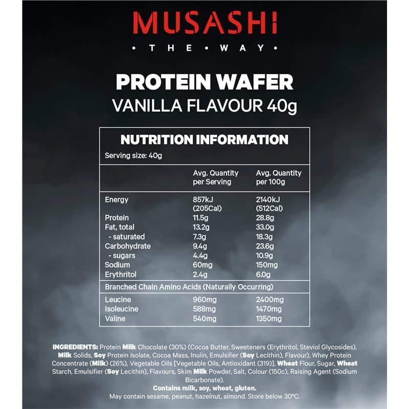 Bánh xốp protein Musashi hương vani 40g