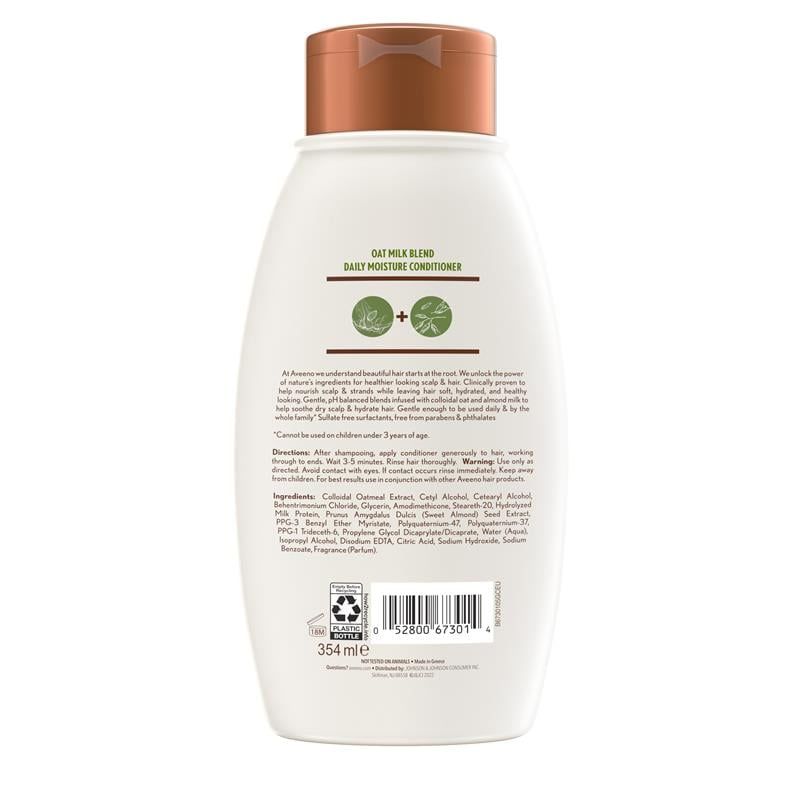 Dầu xả dưỡng ẩm Aveeno Oat Milk Blend dành cho tóc khô và hư tổn 354mL