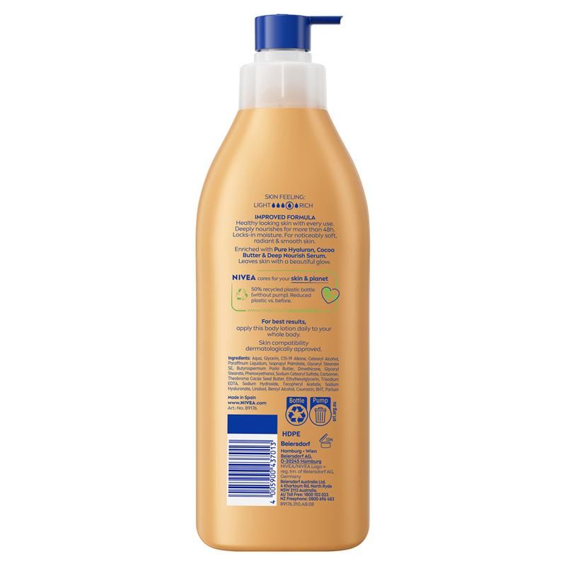 Sữa dưỡng thể NIVEA Cocoa Butter dưỡng ẩm 48H 400ml
