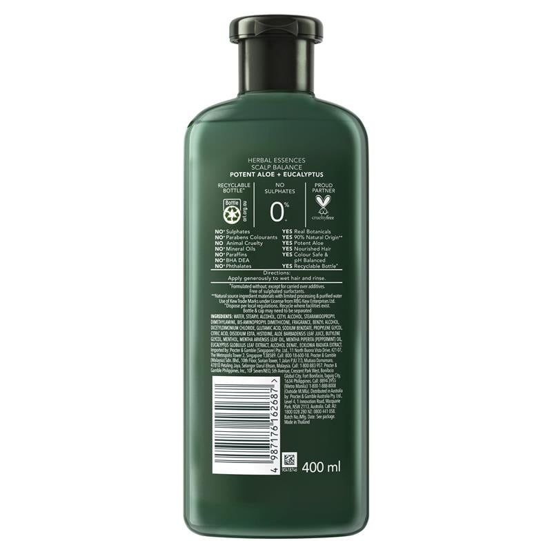 Dầu gội Herbal Essences Bio Renew Potent Aloe & Eucalyptus Strength & Moisture 400ml