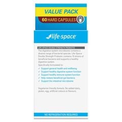 Viên uống bổ sung lợi khuẩn Life-Space Double Strength Probiotic 60 viên Kích thước độc quyền