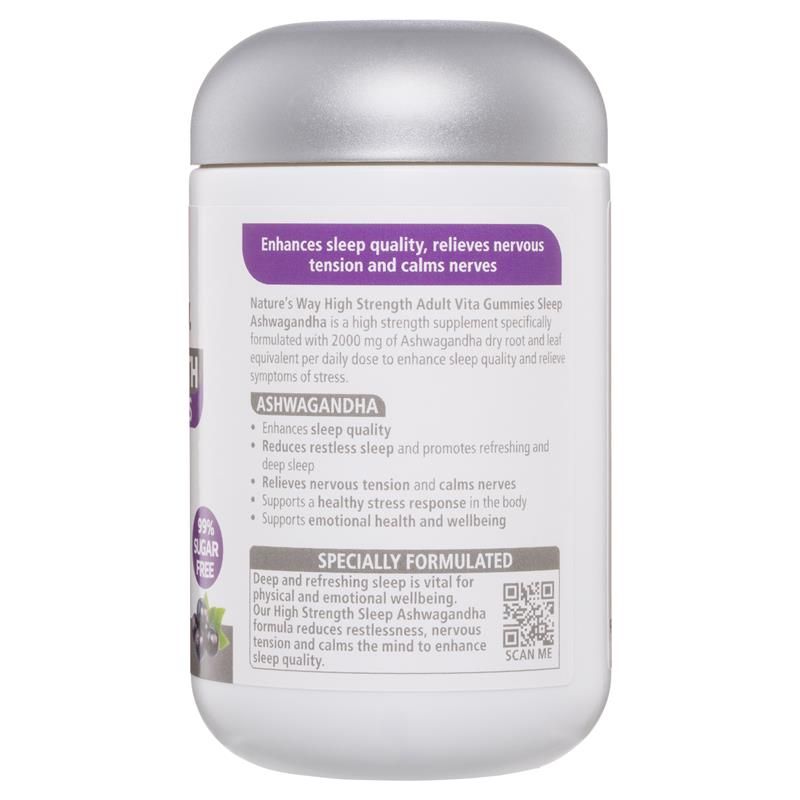 Kẹo dẻo Nature's Way Adult Vita Gummies không đường hỗ trợ giấc ngủ cường độ cao 40 viên