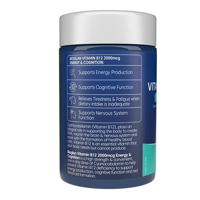 Bioglan Vitamin B12 2000mcg 90 Viên