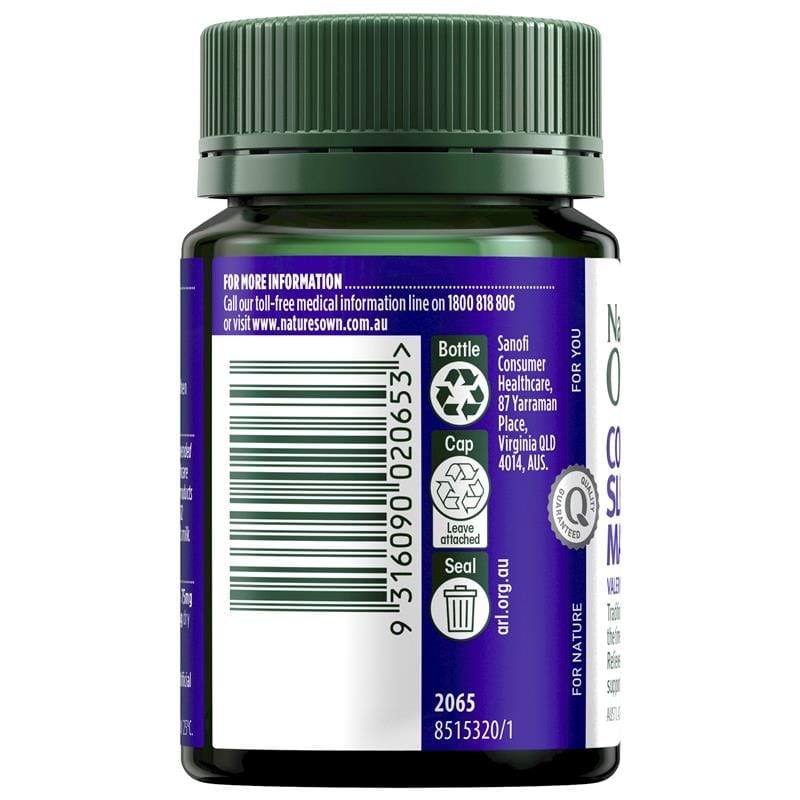 Viên uống hỗ trợ giấc ngủ hoàn chỉnh Nature's Own + Magnesium 30 viên