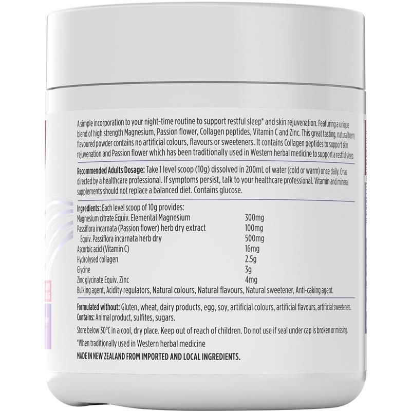 Bột Nutra-Life Magnesium Sleep + Collagen Renew hương quả mọng 250g