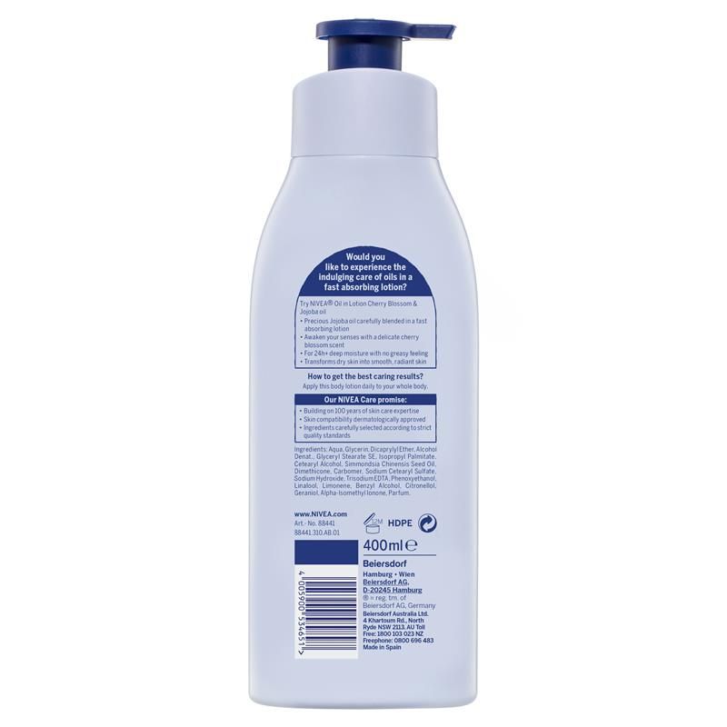 Sữa dưỡng thể NIVEA Oil in Lotion Cherry Blossom 400ml