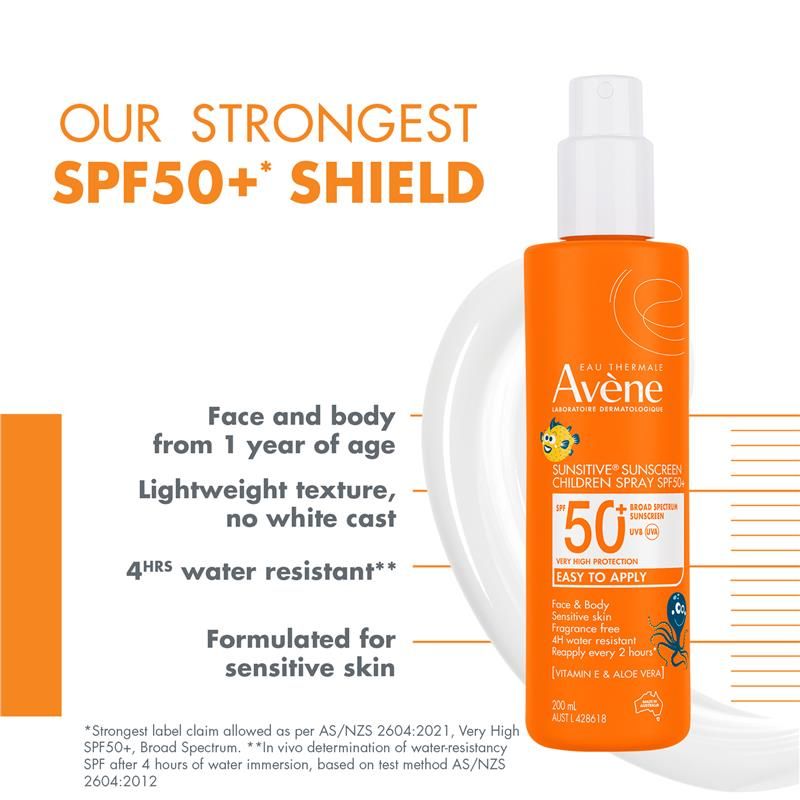 Xịt chống nắng Avene Sunsitive dành cho trẻ em SPF 50+ 200ml