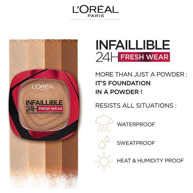 Kem nền L'Oreal Paris Infallible 24 Hour dạng bột 140 Golden Beige