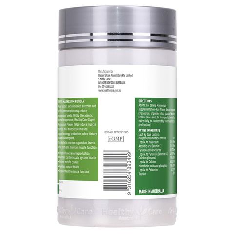 Bột quả mâm xôi Super Magnesium Healthy Care 200g